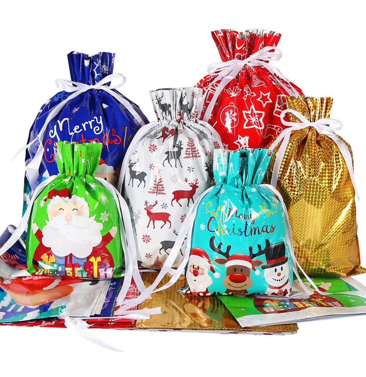Kringle Express™ - Premium 30 Pc Self-Sealing Gift Bag Set